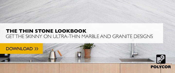 kitchen, bath, fireplace designs for thin marble slabs