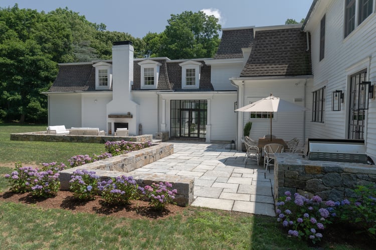 Eva Amurri Historic Connecticut Home Renovation patio area